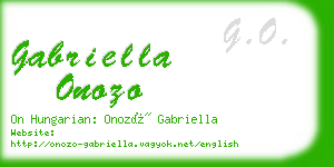 gabriella onozo business card
